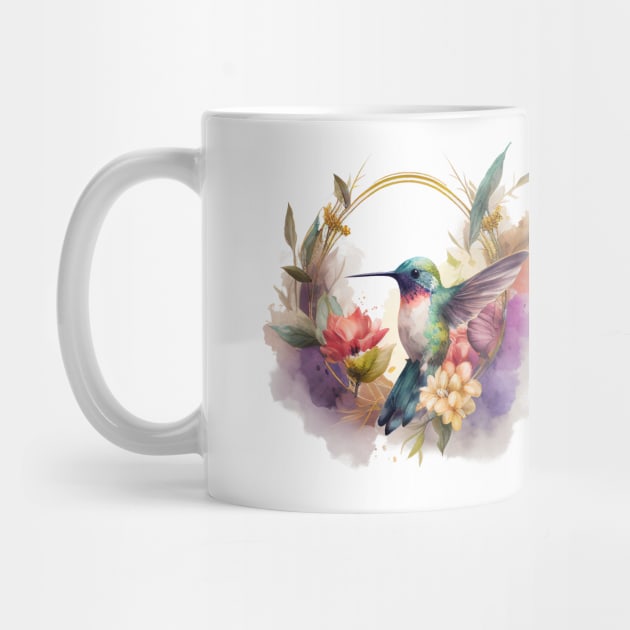 Hummingbird Floral by Mixtgifts